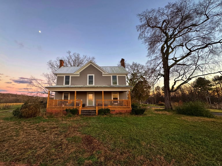Country farmhouse exterior